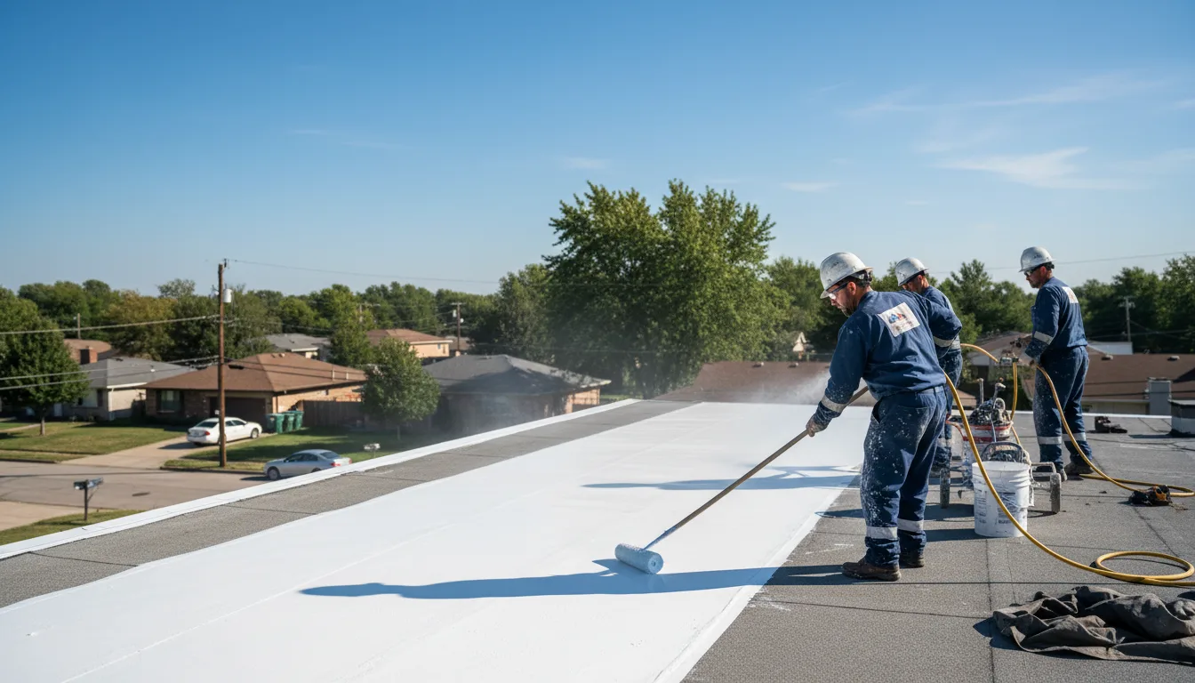 Commercial roof coating in Groves, TX near me